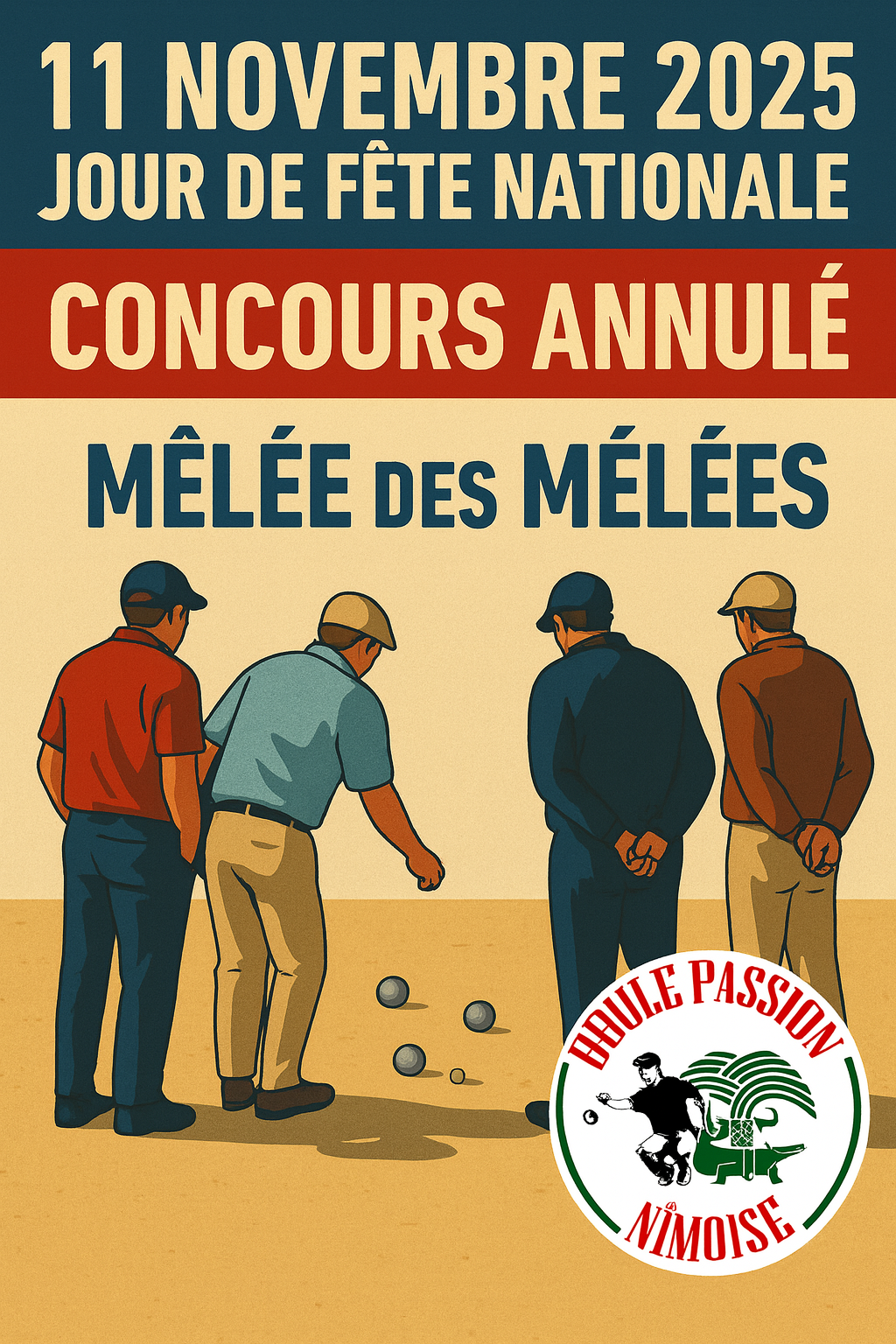 ANNULATION CONCOURS MÊLÉE DES MÊLÉES 11/11/2025